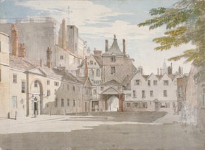 Scotland Yard s částí Banqueting House, Whitehall, Westminster, Londýn, c1776 od Paul Sandby