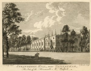 Strawberry Hill, Twickenham, Londýn, sídlo ctihodného Horace Walpolea od Paul Sandby