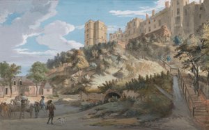 Sto schodů a Winchesterova věž, hrad Windsor, Berkshire od Paul Sandby