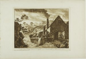 Železná kovárna mezi Dolgelli a Barmouth v Merioneth Shire od Paul Sandby