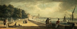 Pohled na město z terasy Somerset House od Paul Sandby