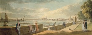 Pohled na Westminster z terasy Somerset House od Paul Sandby