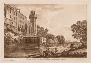 Pohledy na hrad Warwick: Caesars ower a část hradu Warwick z ostrova, 1776. od Paul Sandby