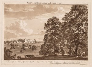 Pohledy na hrad Warwick: Hrad Warwick z Lodge Hill, 1776. od Paul Sandby
