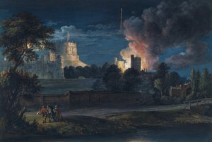 Hrad Windsor z Datchet Lane za radostné noci, 1768 od Paul Sandby