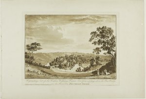 Wynnstay, sídlo sira Watkina Williamse Wynn Bart z chaty nad Novým mostem přes řeku Dee, Denbigh Shire od Paul Sandby