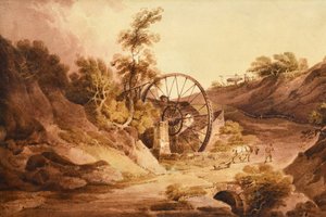 Great Wheel, Broseley Shropshire, c1803 (akvarel na papíře)