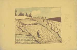 La fin du jour (Konec dne) 1893 (barevné lito) od Paul Sérusier