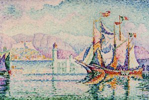 Antibes - ráno. od Paul Signac