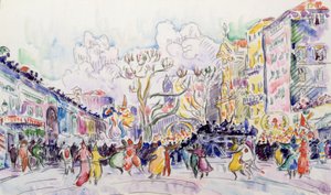 Karneval v Nice od Paul Signac
