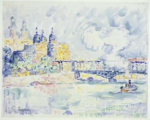 Seina s Trocadérem a mostem Passy v Paříži od Paul Signac