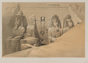 Egypt and Nubia, Volume II: Front Elevation of the Great Temple of Aboo Simbel, Nubia od Paul Signac