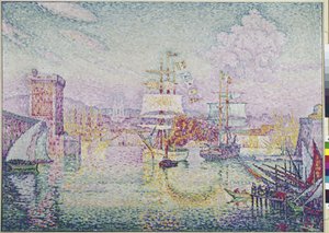 Vjezd do přístavu Marseille (olej na plátně od Paul Signac