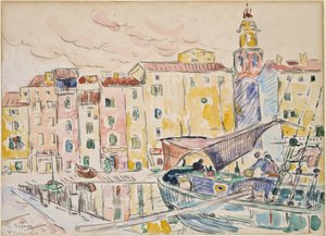 Z přístavu v Saint-Tropez od Paul Signac