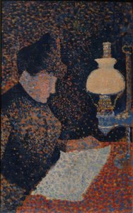 Žena pod lampou od Paul Signac
