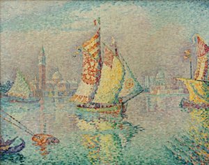 Laguna, žlutá plachta od Paul Signac
