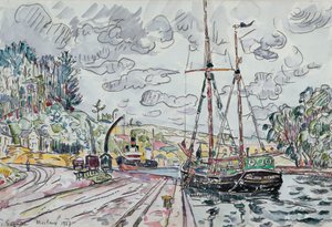 Krajina v Pontrieux, 1927 od Paul Signac