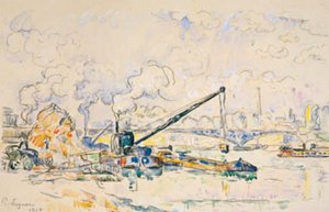 Most mirabeau. Sandbunken od Paul Signac