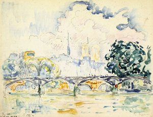 Most Pont des Arts od Paul Signac