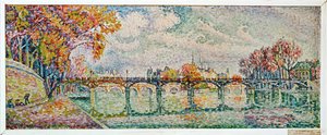 Le Pont des Arts, Paříž (malba na plátně) od Paul Signac