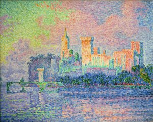 Papežský zámek, Avignon (malba na plátně) od Paul Signac