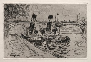 Paříž, Pont des Arts s Remorqeurs od Paul Signac