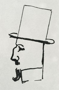 Portrét Félix Fénéon (inkoust na papíře) od Paul Signac