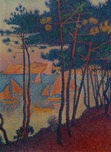 Plachty a borovice od Paul Signac