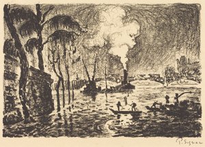 Rozvodněná Seina v roce 1910 od Paul Signac