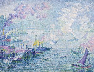 Rotterdamský přístav od Paul Signac