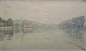 Pohled na Seinu u Herblay, 1889 od Paul Signac