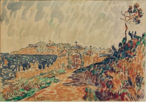 Pohled na záliv Saint-Tropez od Paul Signac