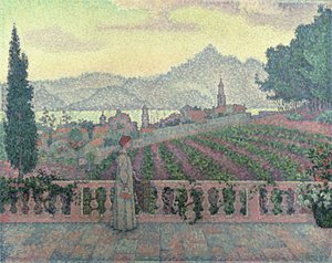 Žena na terase, 1898 od Paul Signac