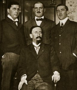 Francisco Madero a tři z jeho synů, Gustavo, Gabriel a Evaristo, v hotelu Astor, New York, březen 1911 od Paul Thompson