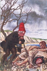 Čtyři nohy a dva hlasy: Nejjemnější monstrum!, ilustrace z Bouře, 1908 od Paul Vincent Woodroffe