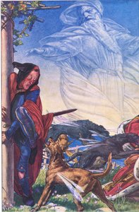 Zuřivost! Zuřivost! Tři, tyrane, tady Harku! Hark!, ilustrace z Bouře, 1908
