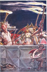 Dejte nám laskavé strážce, nebesa!-co to bylo?, ilustrace z Bouře, 1908 od Paul Vincent Woodroffe