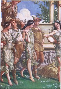 Juno, Ceres a maska nymf a Reaper, ilustrace z Bouře, 1908