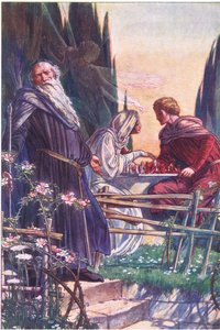 Sladký pane, hraješ na mě falešně, ilustrace z Bouře, 1908 od Paul Vincent Woodroffe