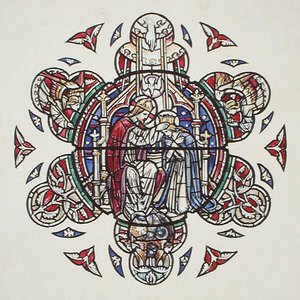 Korunovace Panny Marie, cca 1910 (akvarel na papíře) od Paul Vincent Woodroffe