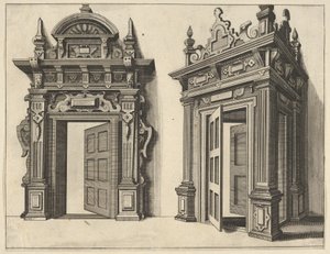 Dva dřevěné portály z Verscheyden Schrynwerck ... [Plusieurs Menuiseries ...], 1658.