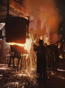 Raná barevná fotografie: Výroba oceli (barevná fotografie)