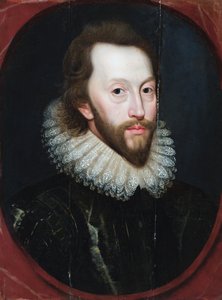 Portrét gentlemana (olej na desce) od Paul van (attr.to) Somer