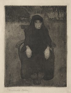 Sedící stará žena od Paula Modersohn-Becker