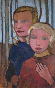 Dvě dívky před břízami od Paula Modersohn-Becker
