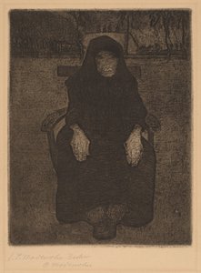Sedící stará žena od Paula Modersohn Becker