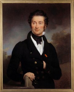 Portrét spisovatele Charlese Nodiera (1780-1844) Pořádal literární salon, kde velcí romantičtí umělci (Hugo, Lamartine, Vigny...) Malba Paulina Guerina (1783-1855) 19. století. Paříž, knihovna Arsenalu. od Paulin Jean Baptiste Guerin