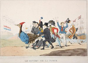 The Fall Guy: Francouzská intervence z roku 1832 v Antverpách (litho)