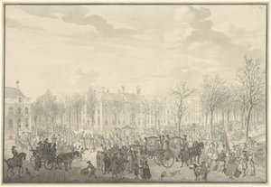 Příjezd prince Viléma V. do Haagu, 10. listopadu 1762 od Paulus Constantijn la Fargue (possibly)