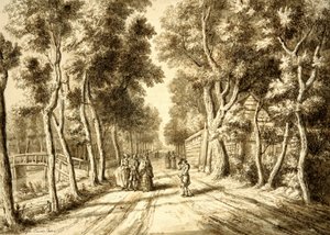 Bezuidenhoutseweg směrem k Wassenaaru, 1756 od Paulus Constantijn la Fargue